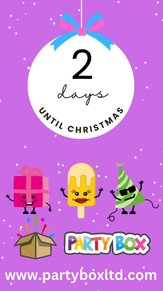LtdPartybox's tweet photo. Only TWO days until Christmas. Take a look at our FREE Christmas activities for children https://t.co/8vluCUeB7q
#Christmas2024  #ChristmasParty  #ChristmasGiftIdeas https://t.co/dnNL5OYxDk