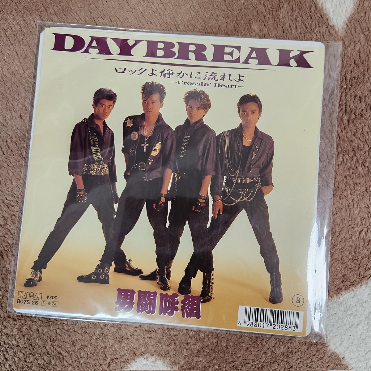 ブックオフのレコードコーナー前をふら～っと通ったら、前面に置いてあった男闘呼組を発見
レコード聴けないけど買ってしまった😊
#男闘呼組
#成田昭次