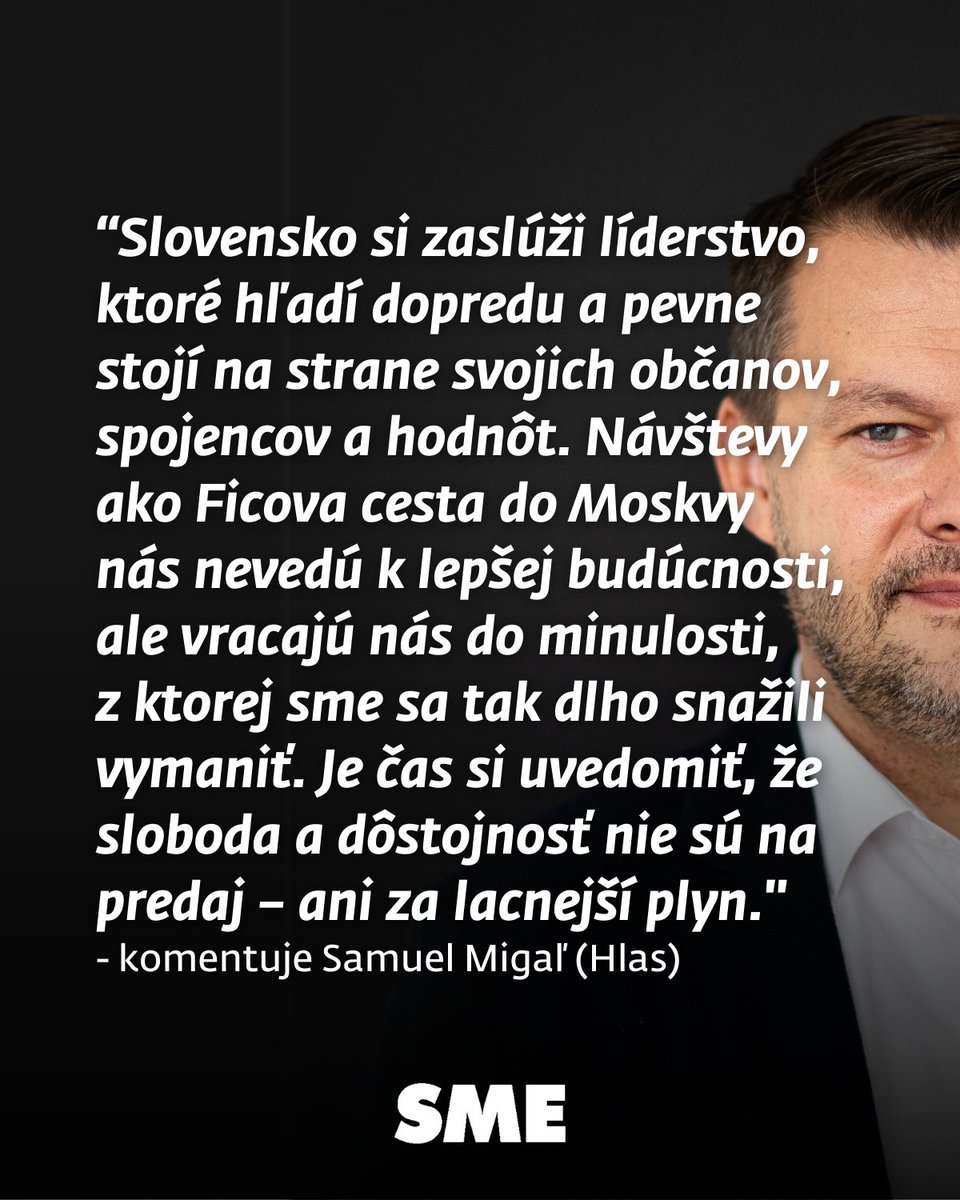 denniksme's tweet photo. "Slovensko sa čoraz viac vzďaľuje od sebavedomej politiky, ktorú si budovalo po desaťročia." ⚠️
Ficovu návštevu Moskvy komentuje Samuel Migaľ z Hlasu
Čítajte viac: https://t.co/IgKnhjLsk9
#Fico #Moskva #Migal #Hlas https://t.co/5SVgHEy7LJ