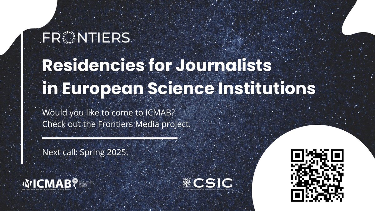 icmabCSIC's tweet image. 📢 Exciting news! 

@icmabCSIC is now a potential host for the @frontiers_media, welcoming science journalists to engage with groundbreaking research firsthand. 🌟 A step forward for science communication! 

Learn more: icmab.es/icmab-now-avai…

#SciComm #ScienceJournalism #ICMAB