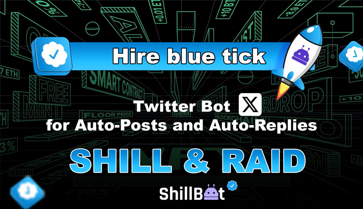 🚀 Boost Your Twitter Presence with ShillBot!

🔵 Hire Blue Tick Accounts
🔄 Automate Your Twitter Strategy with  Auto Replies.

Whether you’re building a brand, launching an NFT, or growing your Web3 project, ShillBot is your ultimate tool for shilling and raiding.

✨ Why