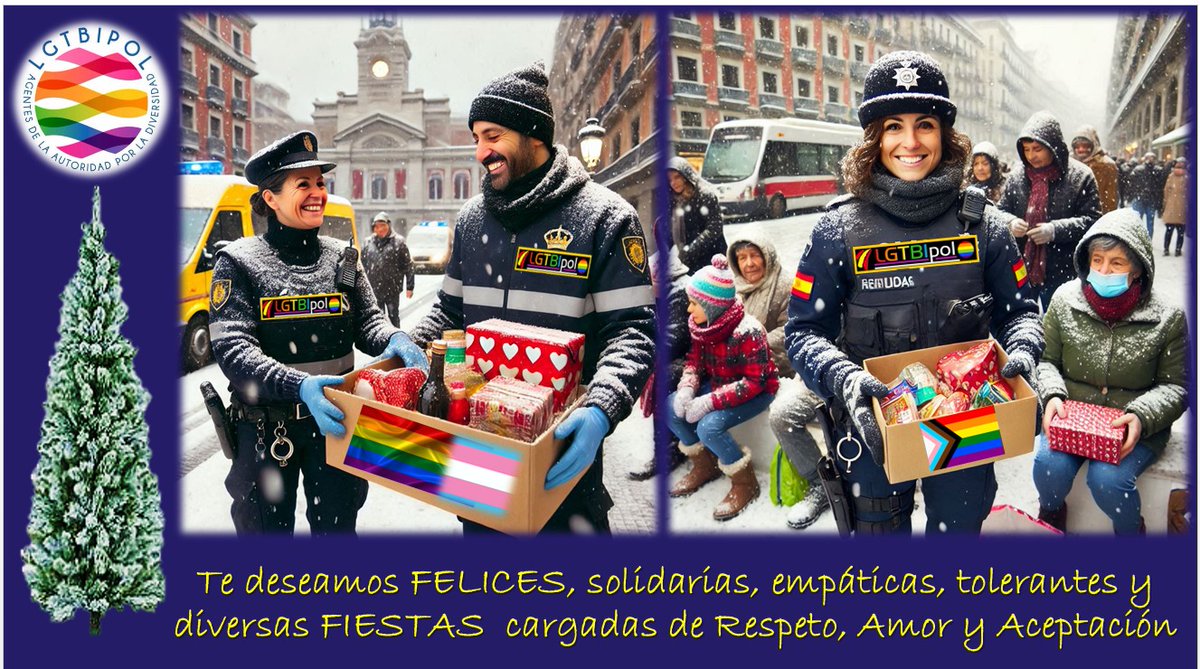 Os deseamos 💫🥳🎈🎁🎄☃️FELICES FIESTAS ✨✨✨!!!! Cargadas de #Libertad #FueraDelArmario #Aceptación #Respeto #Igualdad #Amor #ConvivenciaPacífica  #Evolución #CalidadHumana #Empatía 🏳️‍🌈🏳️‍⚧️ y mucho más 🎄!