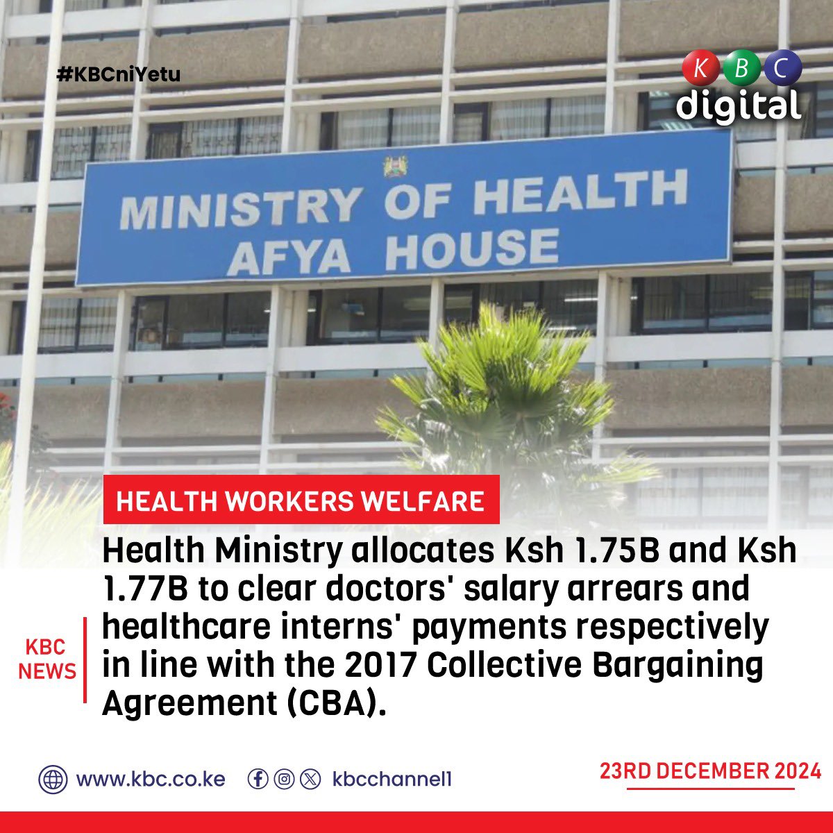 Ministry of Health tweet media