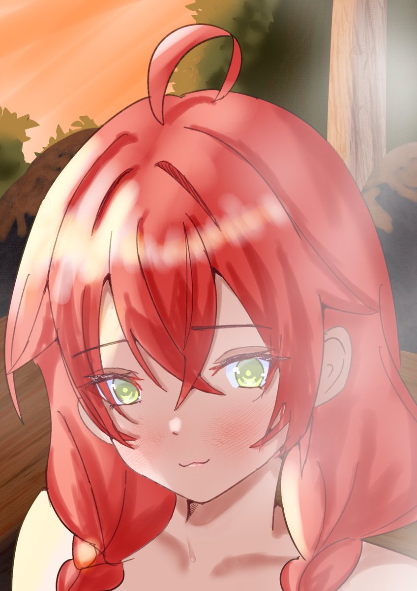 沖ドキ❕❕ skeb依頼ありがとうございます、isgm、ssdu、kbrk、ksmzの温泉イラスト