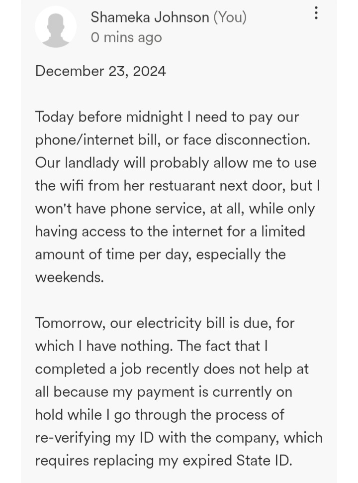 Puppet_Lips's tweet image. Hi, I'm SJ, a disabled mom needing help w/ Dec phone/internet, electric, food &amp;amp; hygiene. $100 for phone, $260 for power, $150 for food, $70 for hygiene supplies. It's my kids and I, w/o local support.

gofund.me/cda8ca87
paypal.me/LeannePrimrose
$PuppetLips
@LeannePrimrose09