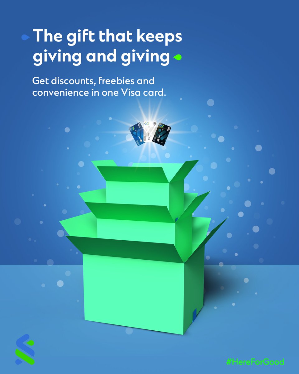 StanChartGH's tweet photo. Celebrate the holiday season with exclusive rewards when you use your Standard Chartered Visa Card. Earn points on every purchase and get yourself a gift that keeps giving this Christmas.
#360Rewards #Discounts
#StandardChartered #Visa https://t.co/yw62wGhB4M