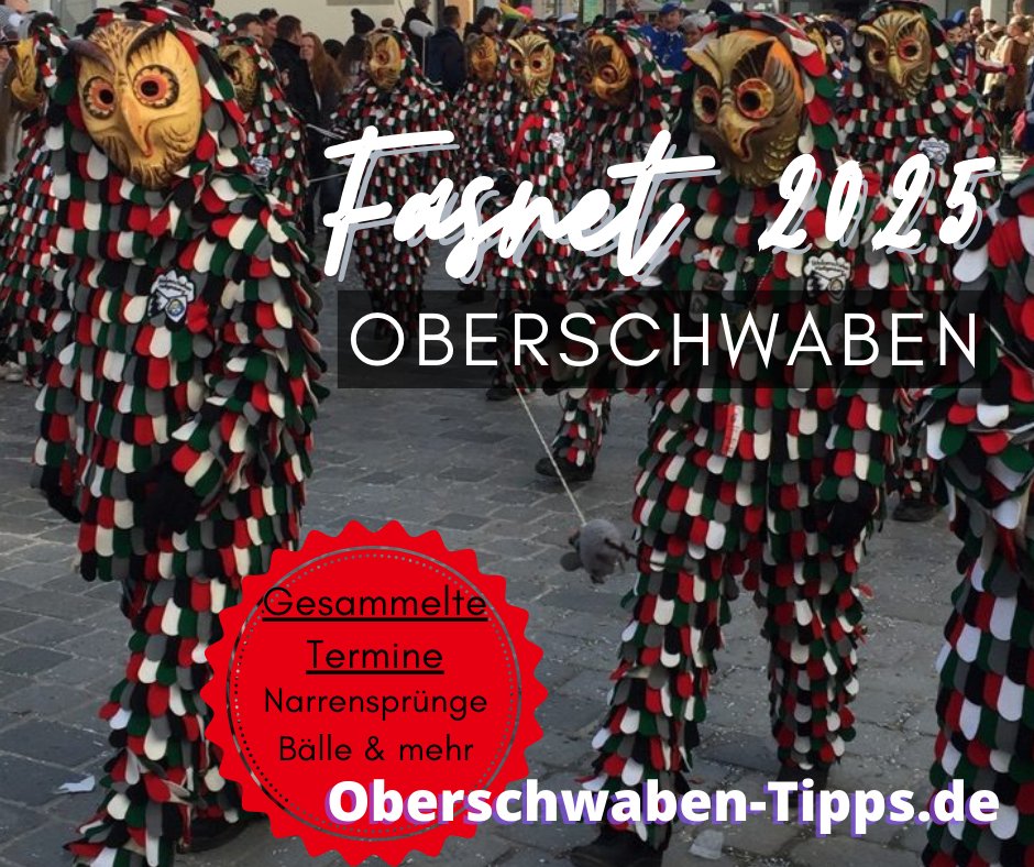 Liste an Terminen der Schwäbisch-alemannischen Fasnet in Oberschwaben!
Narrensprünge: oberschwaben-tipps.de/schwaebisch-al…
Partys,Bälle etc: oberschwaben-tipps.de/fasnetsbaelle-…
#fasnet #Fasching #oberschwaben #Schwaben #Karneval #Umzug #narrensprung #fasnetsumzug #fasnetsumzug #fasnetstermine