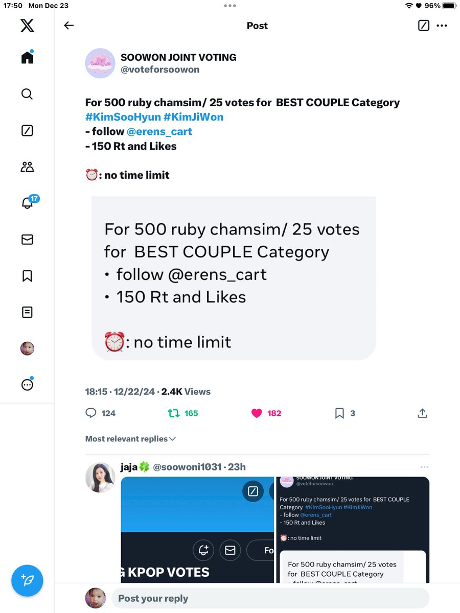 chikayako's tweet photo. @voteforsoowon @erens_cart done https://t.co/pxenOFxI6h