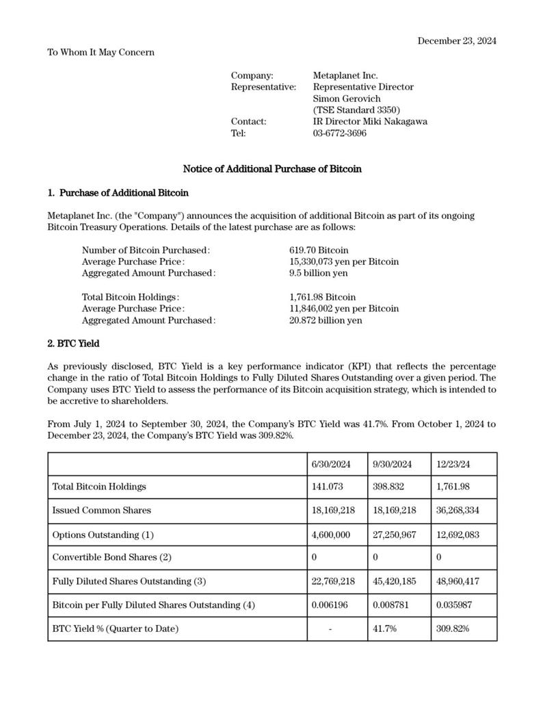 DearBitcoiner's tweet photo. 🇯🇵 Japanese public company Metaplanet acquires 619.7 #Bitcoin for ¥9.5 billion. The global race to accumulate continues.

The best part? This isn’t competition, it’s collaboration. https://t.co/4K3cR1Ad5B