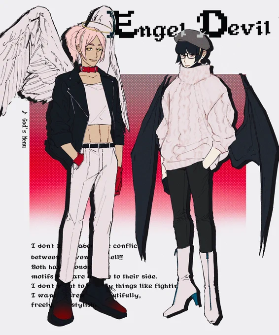 𝓝𝓔𝓦 -
ファッションをこよなく愛す
天使と悪魔のコンビが出来ました👗🎩 