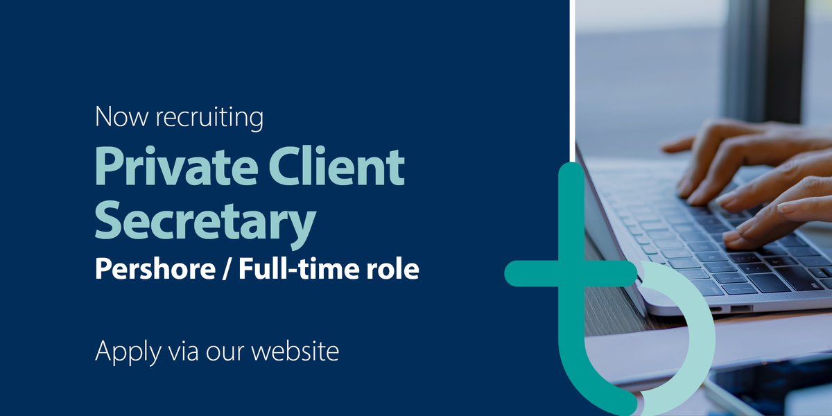 Thomson &amp; Bancks is seeking an experienced Private Client Legal Secretary to join our thriving team in Pershore!

Apply for, and learn more about the role, on our website: ecs.page.link/pQzyC

#Recruitment #Jobs #Pershore #LegalSector #Law #Secretary
