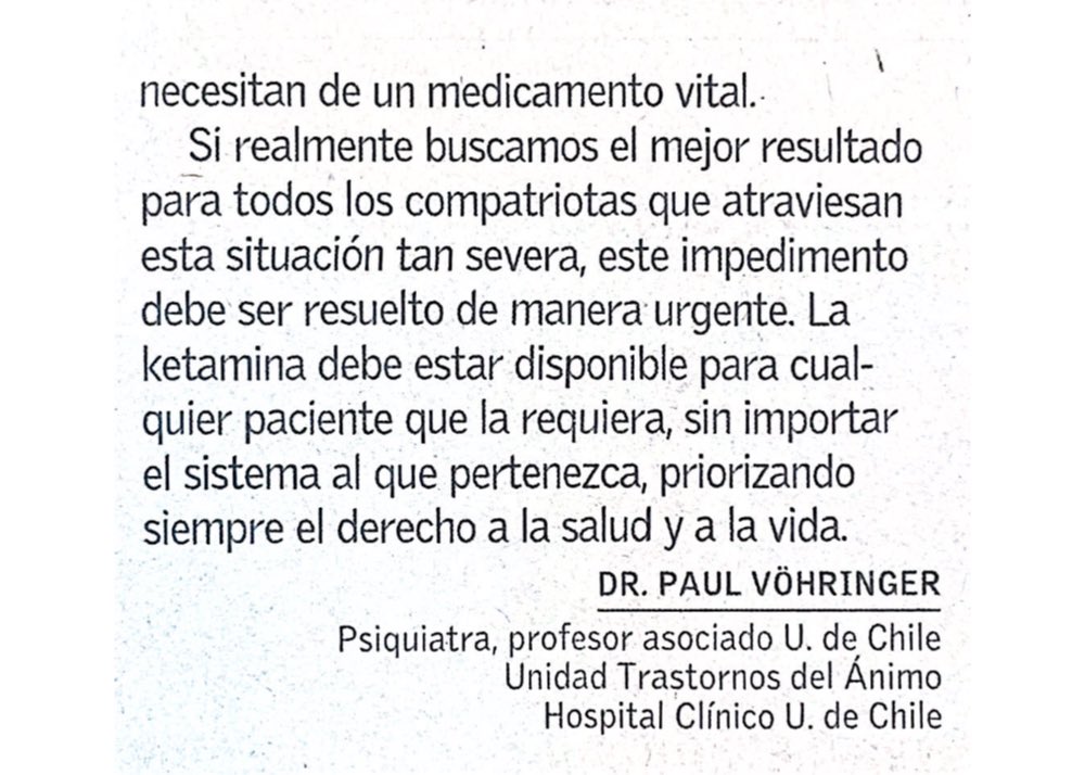 pvohringer's tweet photo. Nuevo capítulo con @Cenabast, que aduce necesidad de “emergencia de desabastecimiento” por la autoridad para q públicos y privados puedan disponer de la tan necesitada Ketamina.. nuestros pacientes (declarar todos los hospitales privados y públicos) la necesitan para vivir ya! https://t.co/hNLX4EGTuL