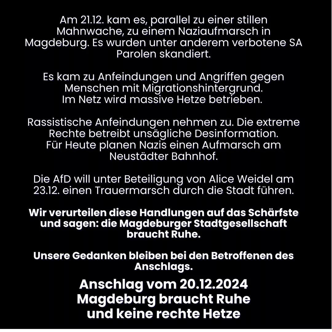 Mehr gibt es zur Zeit nicht zu sagen.

#Magdenburg #AfD
