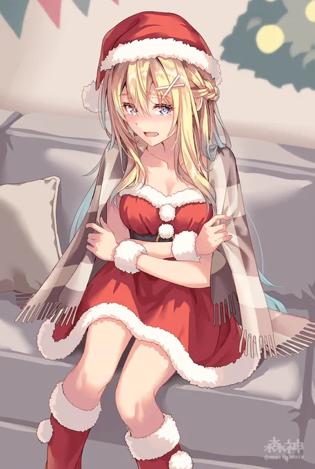 今年も妹にサンタコスをさせられた幼なじみ「やっぱり恥ずかしいよう…」 