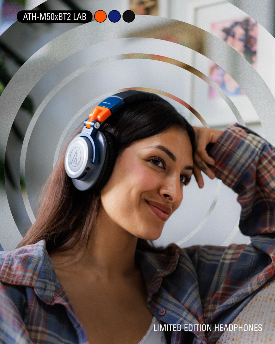 🎧Experience audio bliss with the ATH-M50xBT2 💥 45mm drivers for rich sound, Bluetooth for seamless streaming, and up to 50 hours of battery life.

Plus, the brand new LAB version sports the incredible new design chosen by our community! 🎶🔊