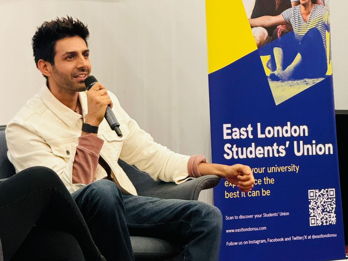 For Day 23 of our festive countdown, we're throwing it back to our visit from Bollywood star Kartik Aaryan to our Docklands campus! 🤩

The UEL Indian Society, in partnership with the East London Students’ Union, hosted a lively discussion where Kartik shared inspiring insights