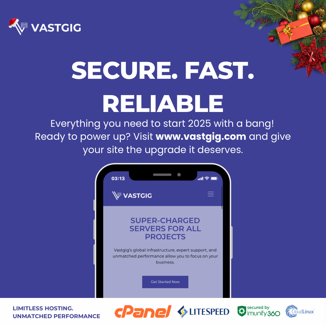 vastgig's tweet photo. Kickstart 2025 with the ultimate upgrade for your website! 🚀 

Secure, fast, and reliable—VastGig has everything you need to elevate your online presence.🌐✨

Ready to power up? Visit https://t.co/suGju7RGgl and give your site the boost it deserves!🤗 https://t.co/9FnqYBmImq