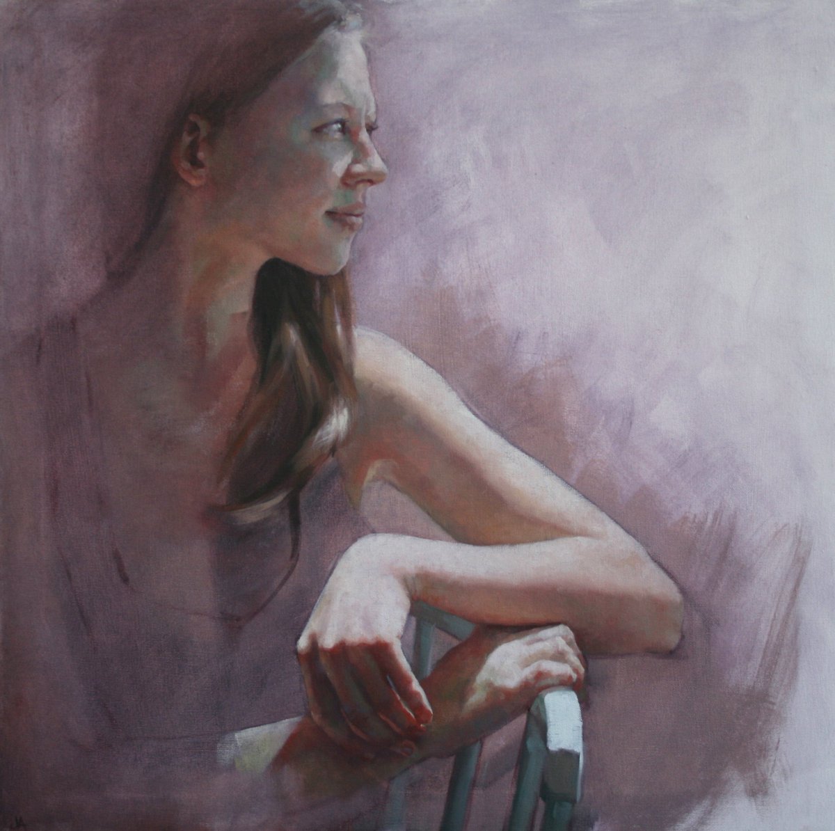 "Traveller" oil on canvas 65x65cm 
.
Available at <a href="/Beauxartsbath/">Beaux Arts Bath</a> 
beauxartsbath.co.uk/artists/42-jen…
