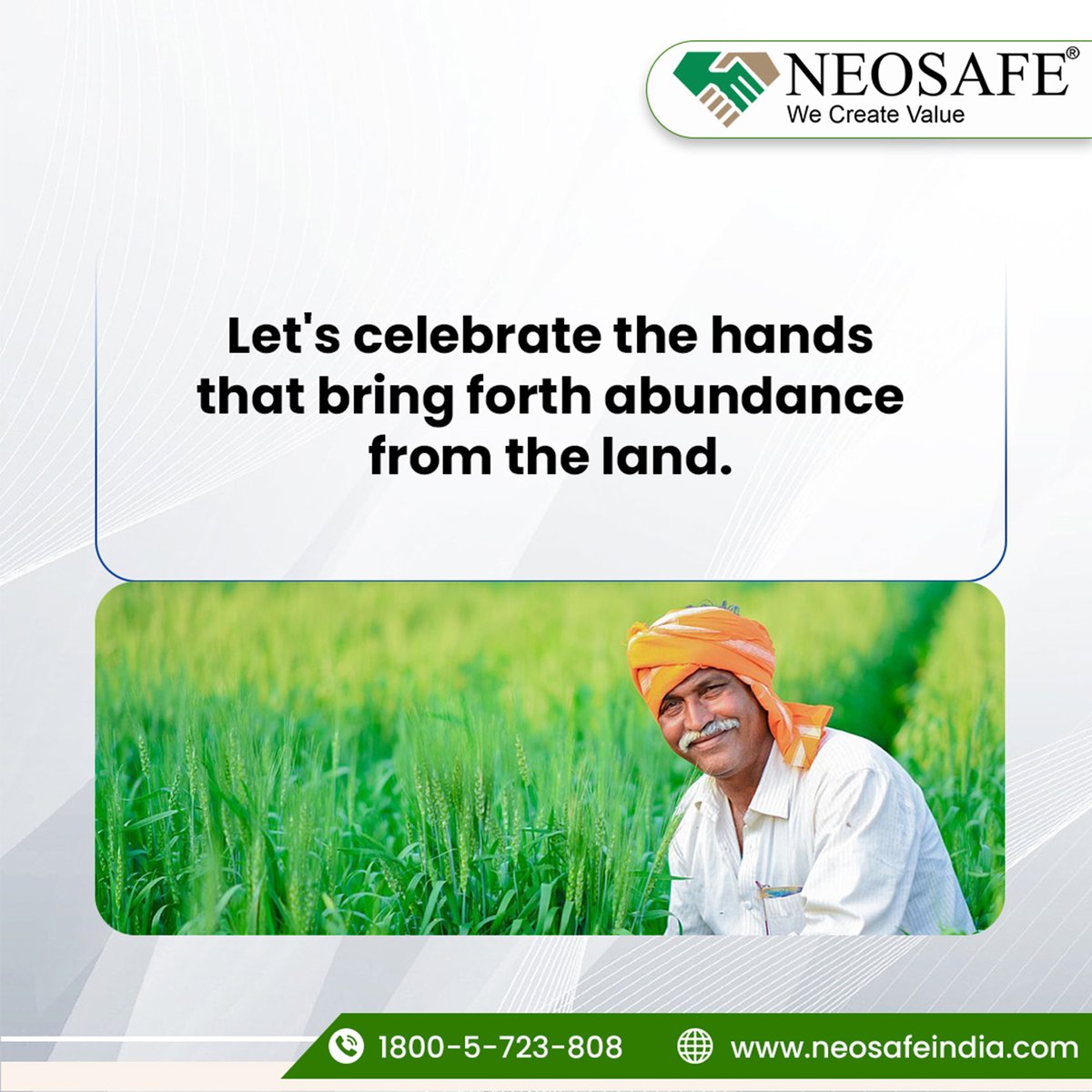 NeosafeChemical's tweet photo. 🌿 Let’s sow respect, grow gratitude, and harvest appreciation for our farmers this Kisan Diwas! 🌾🚜 A big salute to the real heroes of India! 💚
.
.
#Neosafe #NeosafeChemicals #NeosafeIndia #Agriculture #Agro #Farming #KisanDiwas2024 #SaluteToFarmers #KisanDiwas #FarmersDay https://t.co/w5baUIYjjr