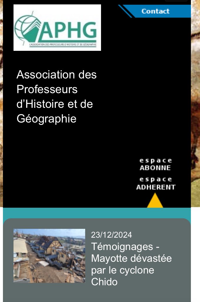 ⚫️ En cette journée de deuil national en hommage aux victimes du cyclone #Chido à Mayotte, nous publions sur notre site des témoignages de collègues ainsi qu’une tribune… et continuons à appeler aux dons 
▶️ aphg.fr/Temoignages-Ma…