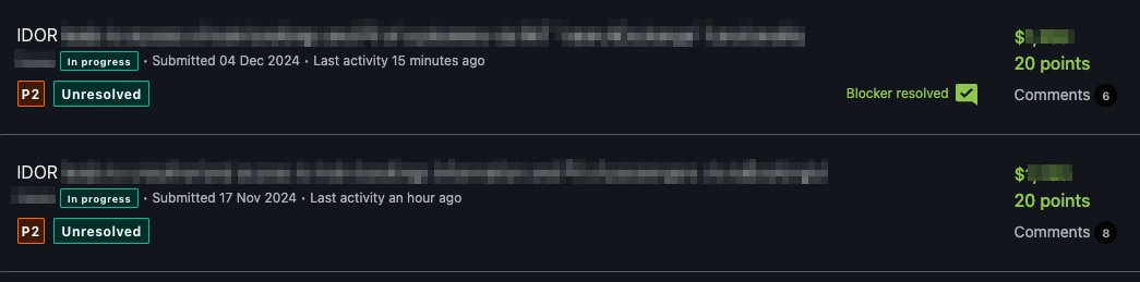 PlatasSec's tweet photo. Starting the week with 2 juicy IDORs as P2 in @Bugcrowd - nice Christmas gift $X,XXX🎁!

https://t.co/I2x0TwDeXs

#BugBounty #Bugcrowd #ItTakesACrowd https://t.co/YaAiIBjCBP