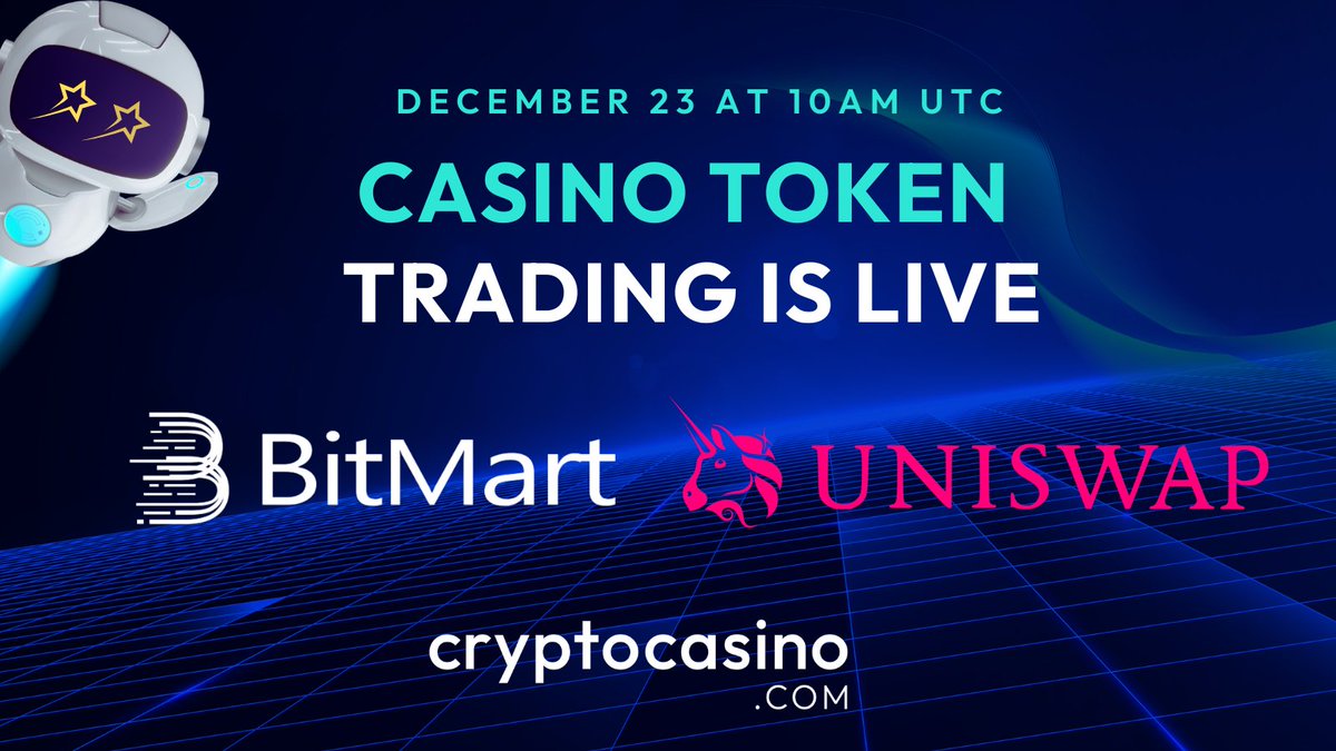 CryptoCasino's tweet image. 🚀 $CASINO token is now live!

Claim your tokens at claim.cryptocasino.com

CA: 0x66f37DfAA00Db7fC2239b14E83F566D7bE84B838

Live on BitMart at bitmart.com/trade/en-US?sy…

#CryptoCasino #tokens