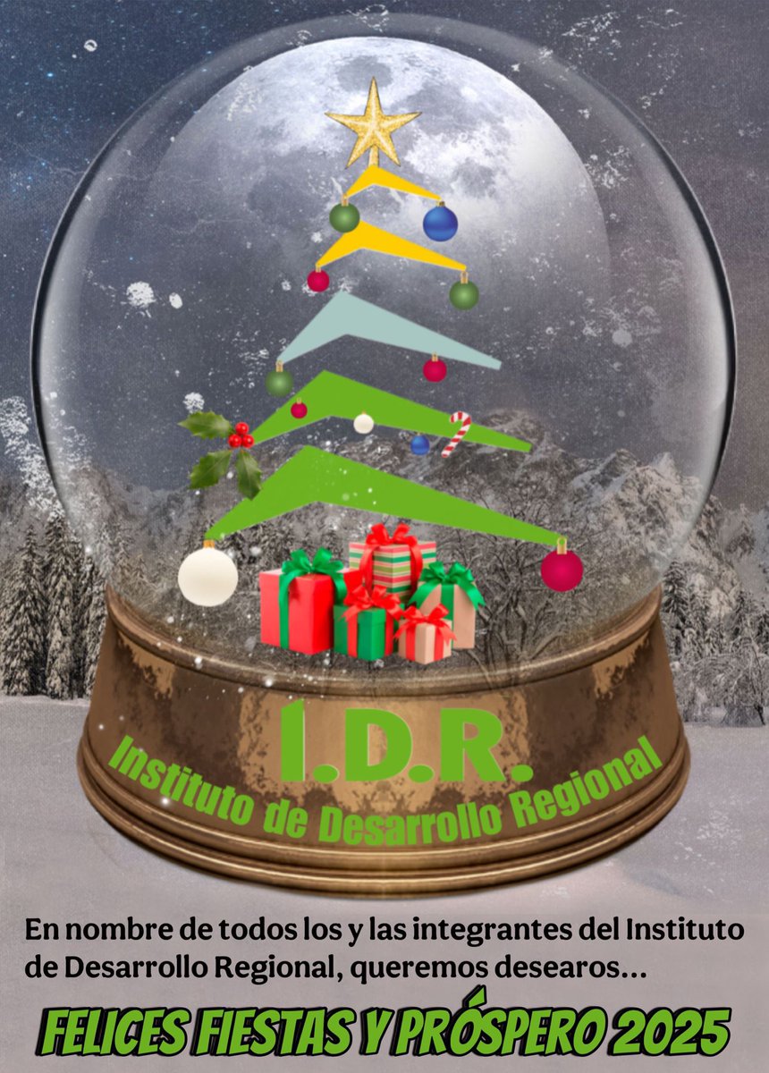 Desde el I.D.R. os deseamos una 🪅Feliz Navidad 🎄, unas 🥳 Felices Fiestas 🛫 y un próspero 2025
#uclm #idr