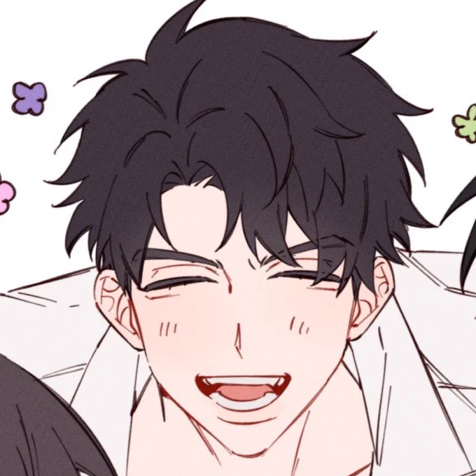 the way i only ever draw him smiling like this is reminiscent of a compilation of flashbacks of a wife who has passed away 