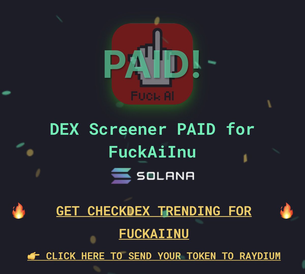 czbankbsc's tweet image. Dex is paid! Confirmed by #CheckDEX

checkdex.xyz/HS3ZY8UwP3aUsr…

Powered by @GetLitAi

pump.fun/coin/HS3ZY8UwP…

Stand for culture , #fuckaiinu 

We are fucked up by ai so much , lets take it over
