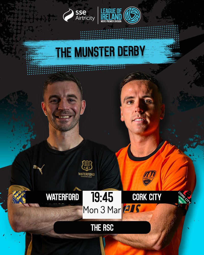 LeagueofIreland's tweet photo. The first Munster Derby of the season ✊
This will be huge!
#LOI | #WATCOR https://t.co/RKSKS1Cjgc