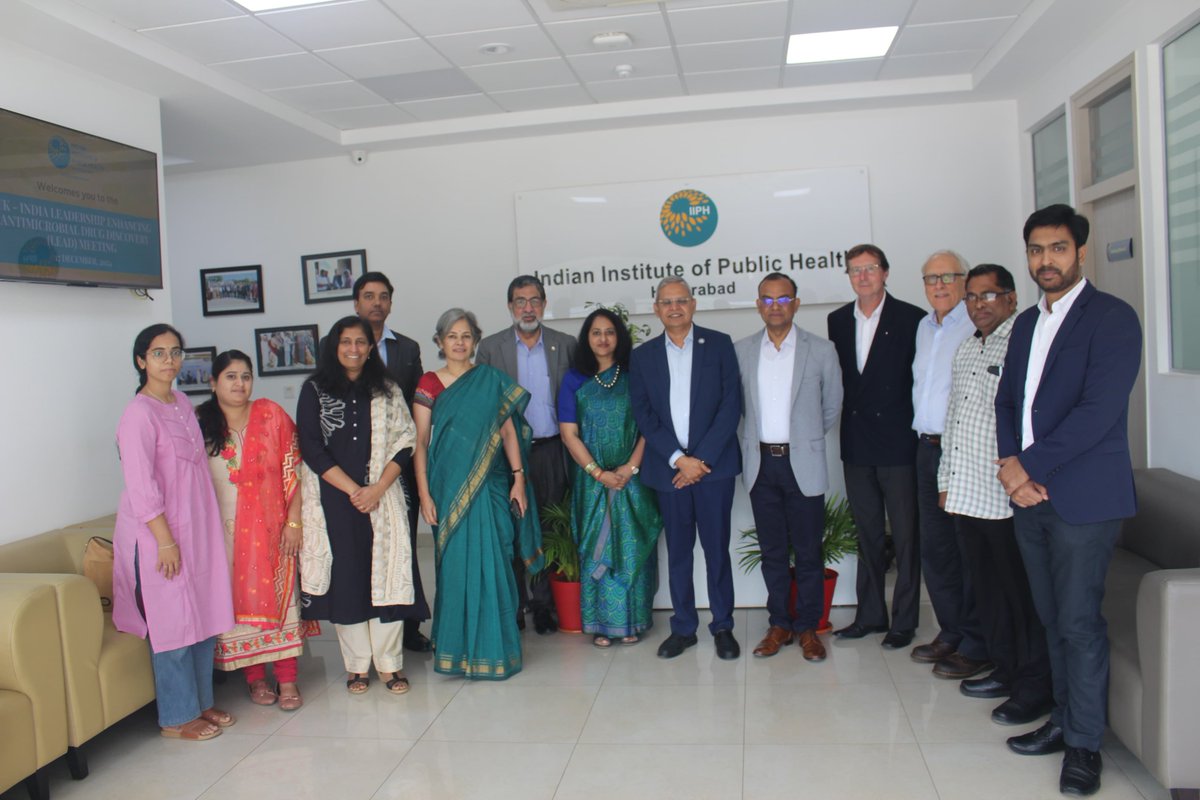 The UK-INDIA LEAD Meeting at IIPH Hyderabad was a success! Experts from top institutions discussed AMR, drug discovery, and India-UK collaborations. Let’s continue working together to tackle AMR with innovation, chemistry, and bioinformatics.
#AMR #DrugDiscovery #Innovation #IIPH