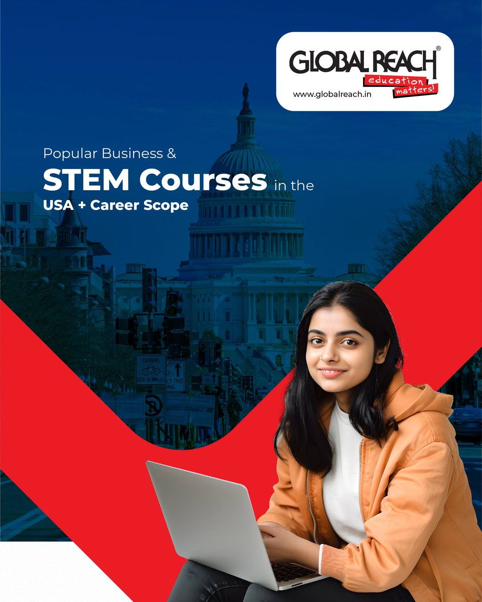 globalreachedu's tweet image. Study in the USA: Top Courses for a Bright Future!
🔹 Business: MBA, Finance, Marketing
🔹 STEM: Data Science, AI, Engineering
Unlock incredible career opportunities with these programs at top US universities!
#StudyInUSA #BusinessCourses #STEMPrograms #GlobalReach #studyabroad