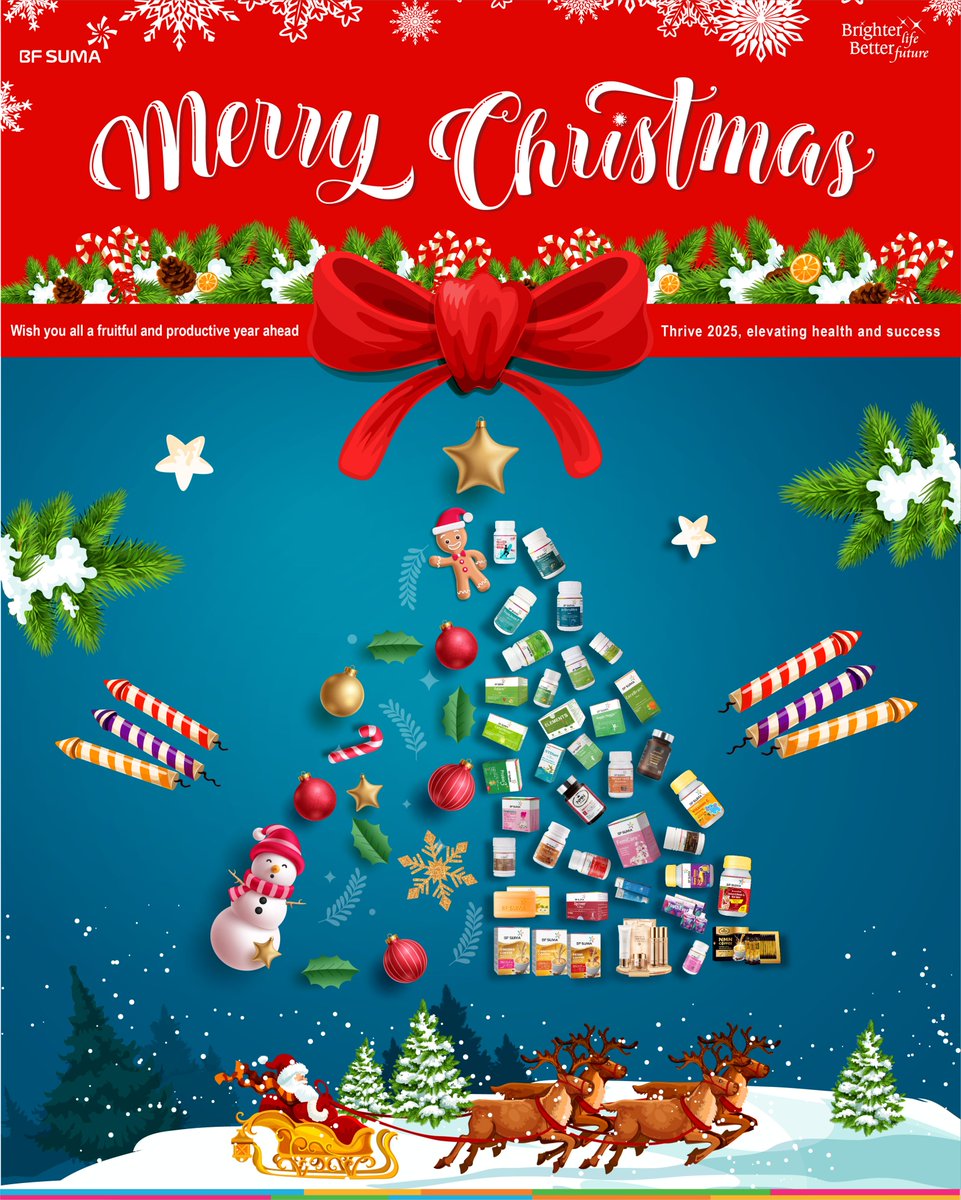 BFSumaAfrica's tweet photo. Merry Christmas in Advance
Thrive 2025: Elevating Health and Success
Wishing you all a fruitful and productive year ahead. Let's embrace the new year with health, happiness, and success! π·π·
#BFSuma #MerryChristmas #Thrive2025 #Health #NewYear https://t.co/pCrUefOG8N