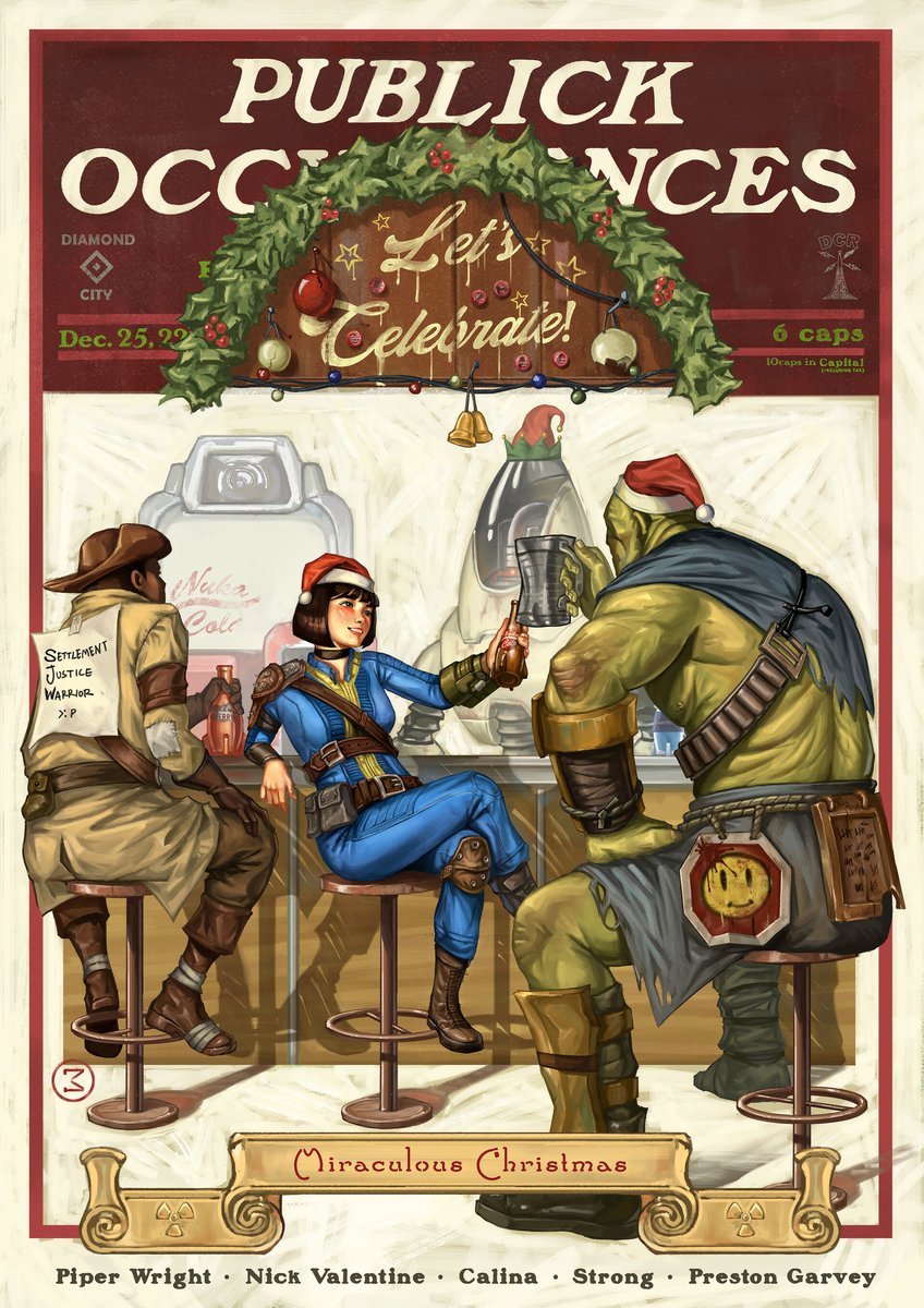 TheVaultTecInc's tweet photo. A very Merry Christmas to all the Fallout fans out there!

Publick Occurrences - Xmas Edition by Hot Squad Studio https://t.co/xoImqyItou