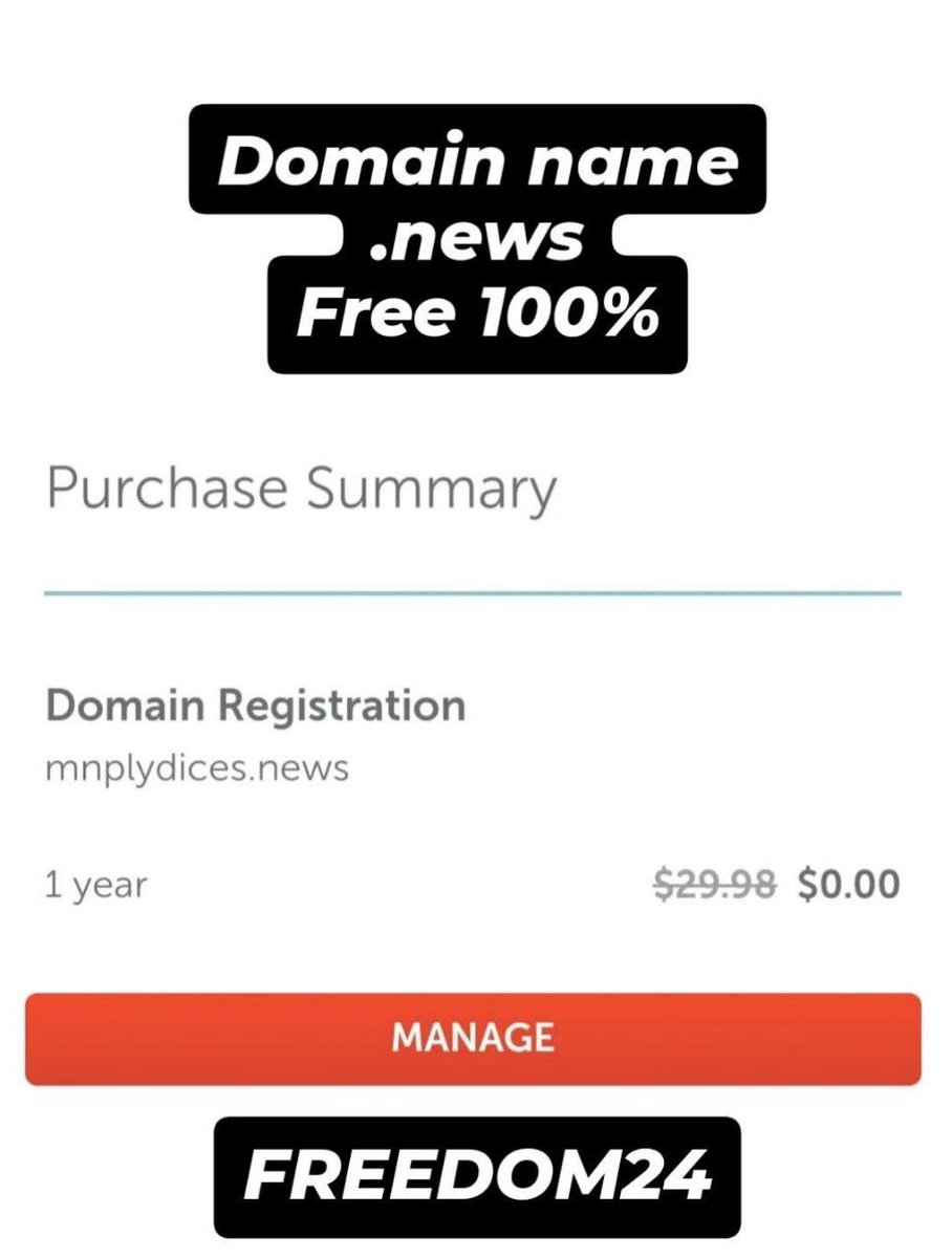 Get a free domain name for 1 year 

Promo code: FREEDOM24

#Christmas #domainname