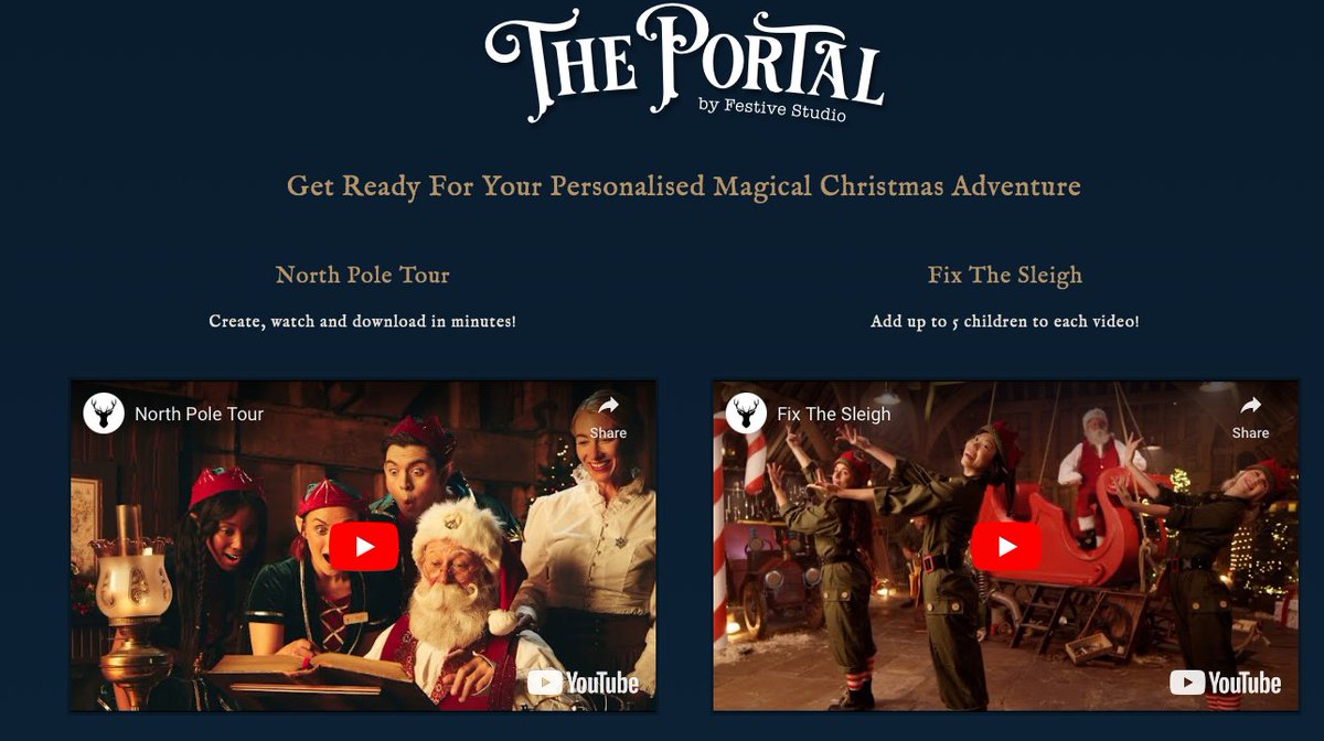 If you'd love a PERSONAL Message from Santa in a video, look what we found! EVERY name available up to 6pm Christmas Eve!
festivestudio.com