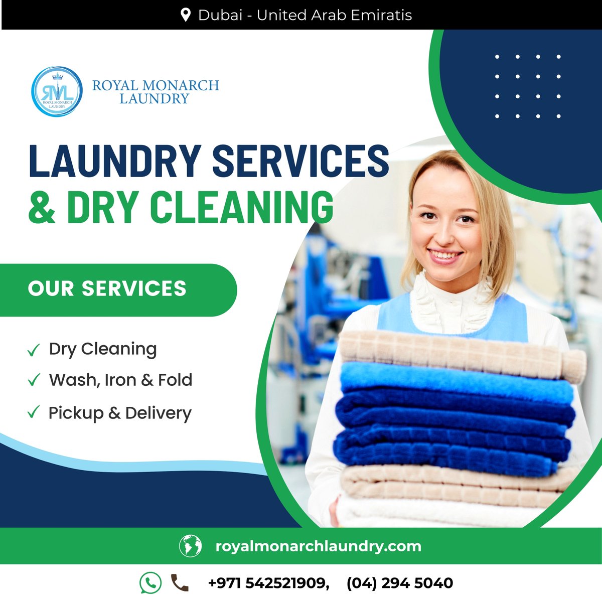 RMLaundry's tweet photo. Royal Care for Your Wardrobe with Royal Monarch Laundry!
#RoyalMonarchLaundry #LaundryAndDryCleaning #DubaiMarina #SpotlessCare #LuxuryLaundry #DryCleaningDubai #WardrobePerfection #DubaiStyle #FreshClothes
https://t.co/Oa1YlKcOdk | +971 542521909 | (04) 2945040 https://t.co/hWF0JZa4ZM