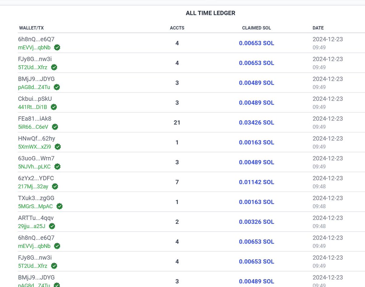 skyL2023's tweet photo. hi everyone！  https://t.co/TpevZlPMrJ
After mobile phone users click copy, open it in the wallet:👆This is a long-established rental recovery website! Trustworthy! #chapter2 #solana $sol 
🛜
In the past two days, everyone has been asking about chapter2 users receiving a lot of junk tokens! What should I do?
You can use this site to recycle your rent!
Each token is recycled more than 0.002sol!

Be careful when recycling and make sure you don’t need the token!
Once recycled! Unable to recover!
Once recycled! Unable to recover!
Once recycled! Unable to recover!
Before recycling your sol, I recommend transferring your normal tokens to a secure wallet so that the junk tokens can be fully recycled!

This is my account that can be recycled 0.269665 SOL 💎💎
Warning again!❌
Transfer your normal tokens and NFTs before recycling!✅✅✅