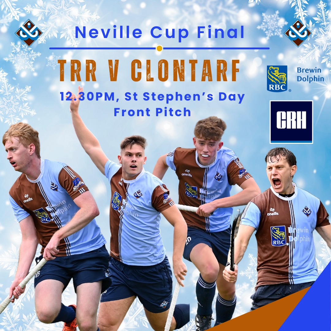 TRRHC's tweet photo. We are thrilled to be hosting the men's Neville Cup final on St Stephen's Day, the perfect opportunity to get some fresh air and support the side after the Christmas Day excess!!

Entry is free and club captain Doug is opening up the bar! #leinsterhockey #roversrepresenting https://t.co/BIIBTj08AL