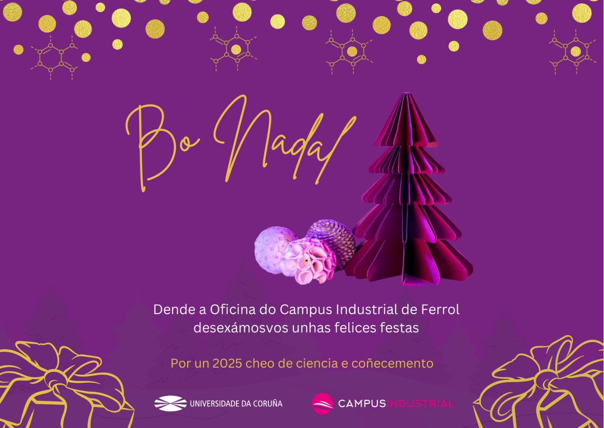 Campus Industrial (@ciferrol) on Twitter photo ❄️🌨️☃️🎄🌲☃️🌨️❄️ Bo Nadal e Feliz Aninovo!
❄️🌨️☃️🎄🌲☃️🌨️❄️ ¡Feliz Navidad y próspero 2024!
❄️🌨️☃️🎄🌲☃️🌨️❄️ Merry Christmas and best wishes for the new year!
<a href="/UDC_gal/">Universidade da Coruña</a> <a href="/epef_udc/">Escola Politécnica de Enxeñaría de Ferrol</a> #EUDI <a href="/FacultadeHeD/">Facultade de Humanidades e Documentación, UDC</a> <a href="/FEP_UDC/">Enfermaría e Podoloxía UDC</a> <a href="/fcct_udc/">Fac. CC Traballo UDC</a> <a href="/bibliocasapatin/">Biblioteca Universitaria Casa do Patín - UDC</a> <a href="/biblioenxenaria/">Biblioteca Ángela Ruiz Robles - EPEF</a> <a href="/CITENI_UDC/">CITENI</a> ❄️🌨️☃️🎄🌲☃️🌨️❄️ Bo Nadal e Feliz Aninovo!
❄️🌨️☃️🎄🌲☃️🌨️❄️ ¡Feliz Navidad y próspero 2024!
❄️🌨️☃️🎄🌲☃️🌨️❄️ Merry Christmas and best wishes for the new year!
<a href="/UDC_gal/">Universidade da Coruña</a> <a href="/epef_udc/">Escola Politécnica de Enxeñaría de Ferrol</a> #EUDI <a href="/FacultadeHeD/">Facultade de Humanidades e Documentación, UDC</a> <a href="/FEP_UDC/">Enfermaría e Podoloxía UDC</a> <a href="/fcct_udc/">Fac. CC Traballo UDC</a> <a href="/bibliocasapatin/">Biblioteca Universitaria Casa do Patín - UDC</a> <a href="/biblioenxenaria/">Biblioteca Ángela Ruiz Robles - EPEF</a> <a href="/CITENI_UDC/">CITENI</a>