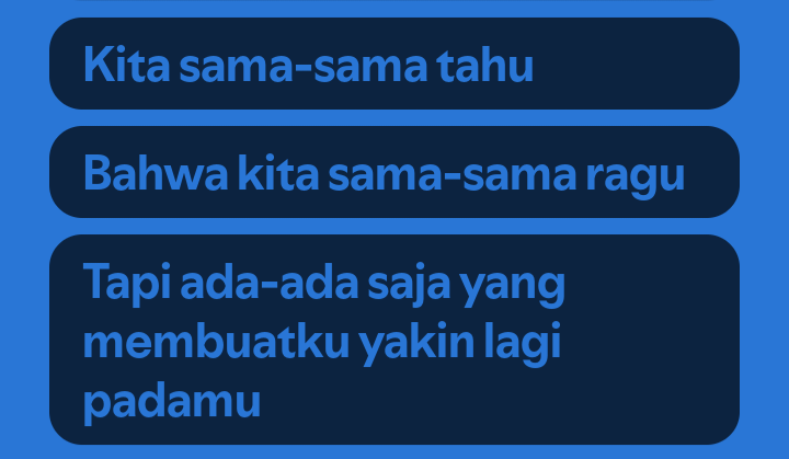 🐣 waktu bagian spill lirik yang mewakili kalian saat ini, I'll go first😊