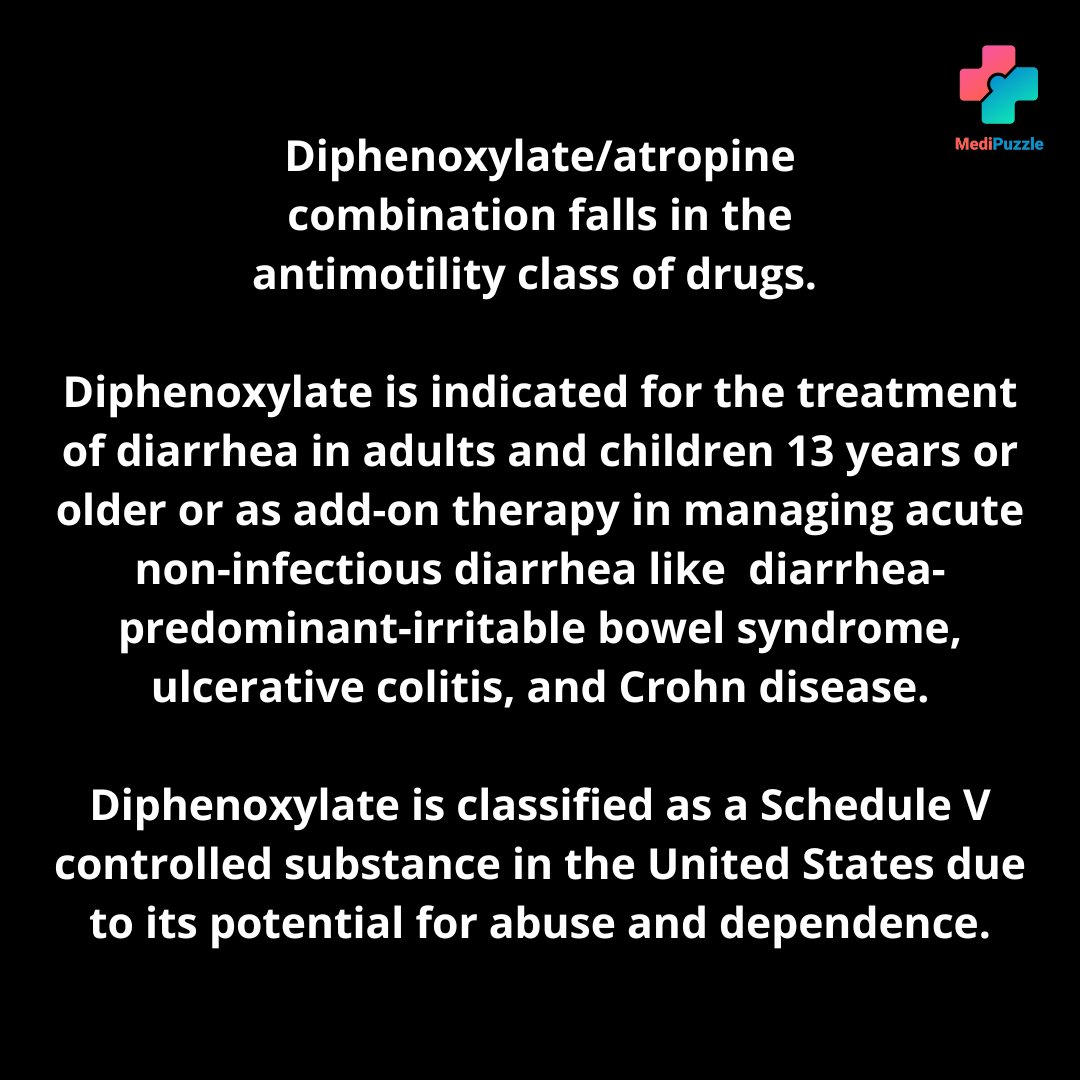 Do you know the reason #Atropine is added sling with #Diphenoxylate in the treatment of #diarrhoea? 

Learn pharmacology while playing games at medipuzzle.com

#medicine #pharmacist #doctor #nurse #MedEd #match2025 #USMLE #MedTwitter #Dentist