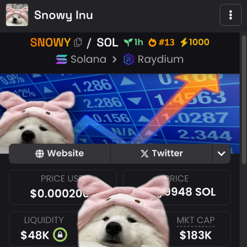 snowy__cto's tweet photo. top 10 DEX is imminent

~ $SNOWY https://t.co/GEthnsGU8o