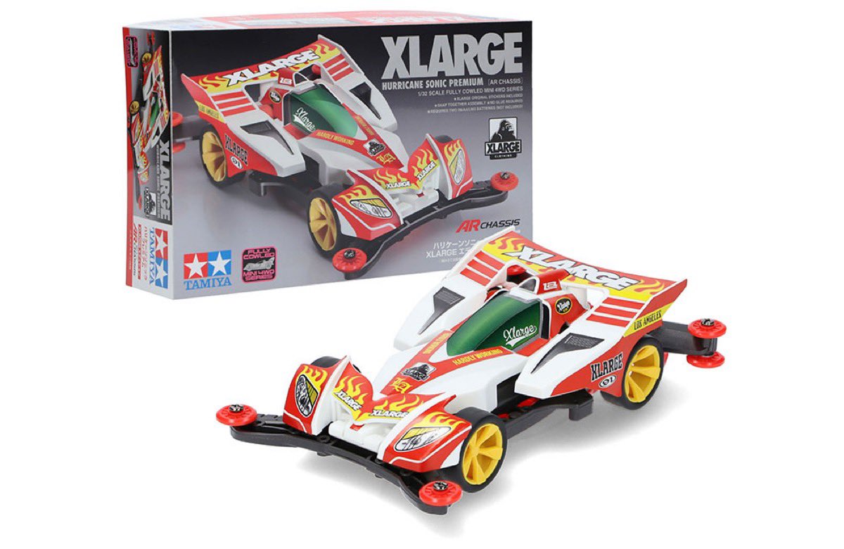 XLARGE®︎ x TAMIYA コラボ ミニ四駆 第三弾『HURRICANE SONIC』が国内