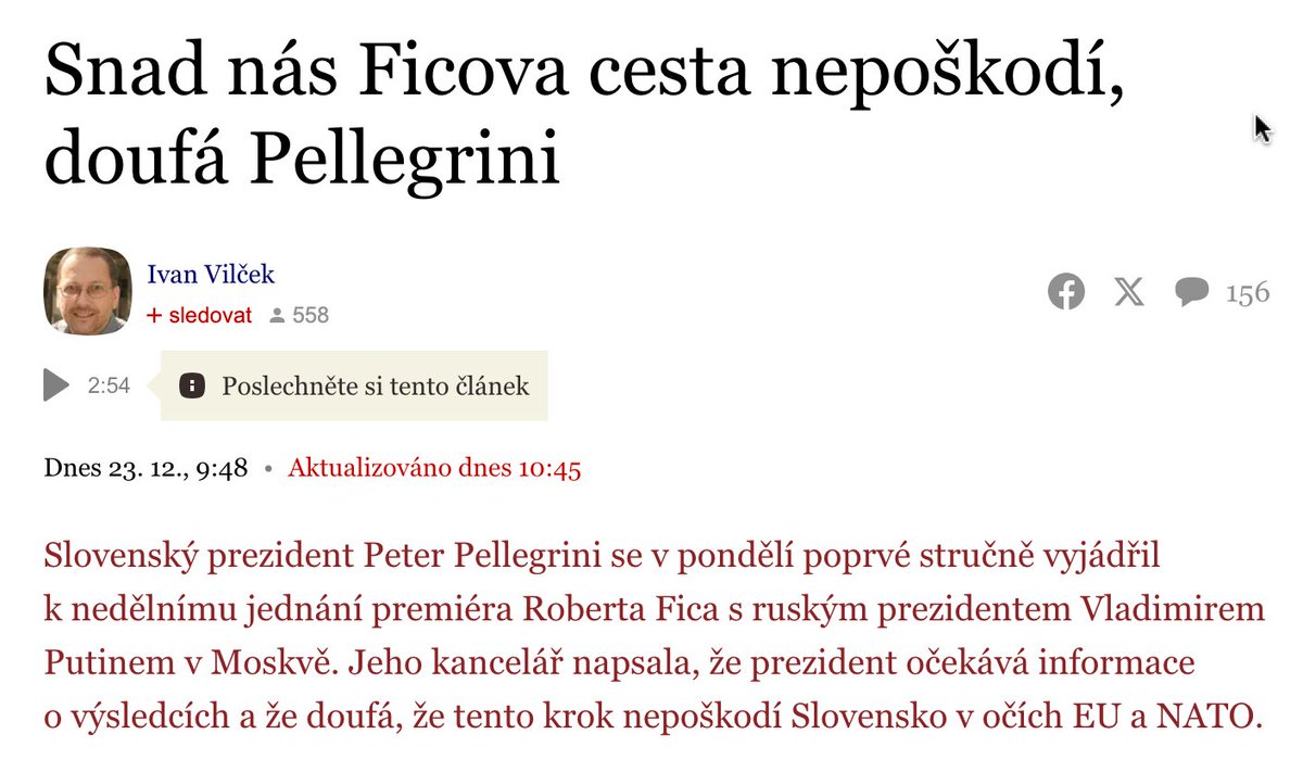 Lukas__Valenta's tweet photo. Jak by mohla Ficova cesta Slovensko poškodit, pane prezidente @PellegriniP_. Evropská unie i NATO se vůči Rusku snaží o jednotnou politiku, včetně politiky ekonomické, takže určitě ocení, že do toho tento východní mafián svou sóloakcí bez mandátu hází vidle. Děkuji. https://t.co/ZYZUNM8a0e