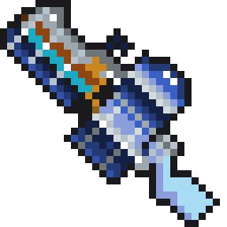 今日のは失敗ドット絵
fo4 、fo76のレールライフル
シルエットのデフォルメには成功したけど情報量の多いものだった故か何を強調省略するかに迷って失敗した印象
モノトーン、細部の簡略化、凹凸と光沢のみ表現で再挑戦かな 