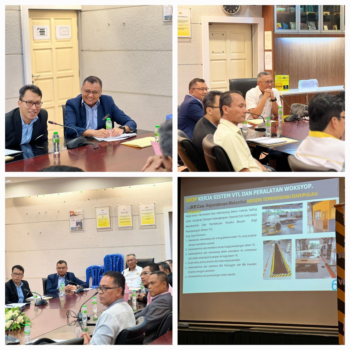 Majlis Penyerahan SST dan Mesyuarat Pra Pembinaan sistem VTL CKM Negeri Terengganu dan CKM Pulau Pinang bersama Pengarah Kanan CKM Ibu Pejabat JKR Malaysia.
<a href="/suhailimansor/">Suhaili</a> 
<a href="/norhishaml/">esham BBK1 Putrajaya</a> 
<a href="/Ir_Humaizi/">Ahmad Humaizi</a> 
<a href="/me03594/">Hj Mohamad Amir</a> 
<a href="/JKR_CKM/">JKR CAW. KEJ. MEKANIKAL</a>