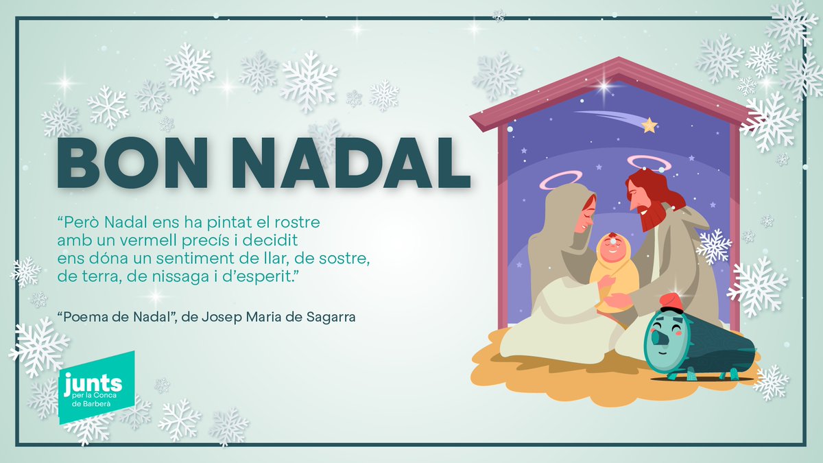 Junts per la Conca de Barberà us desitja unes BONES FESTES!!!