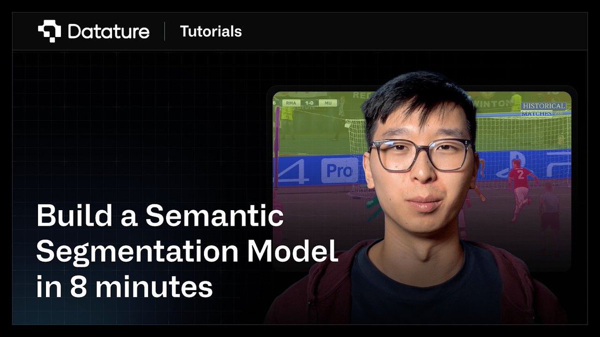 DatatureAI's tweet image. Learn how to build a semantic segmentation model using DeepLab V3 on Datature’s Nexus platform buff.ly/3Dlrg8G

In the first tutorial of our series, Leonard walks you through:
- Training a model for pixel-perfect object segmentation.
- Streamlining workflows for faster,…