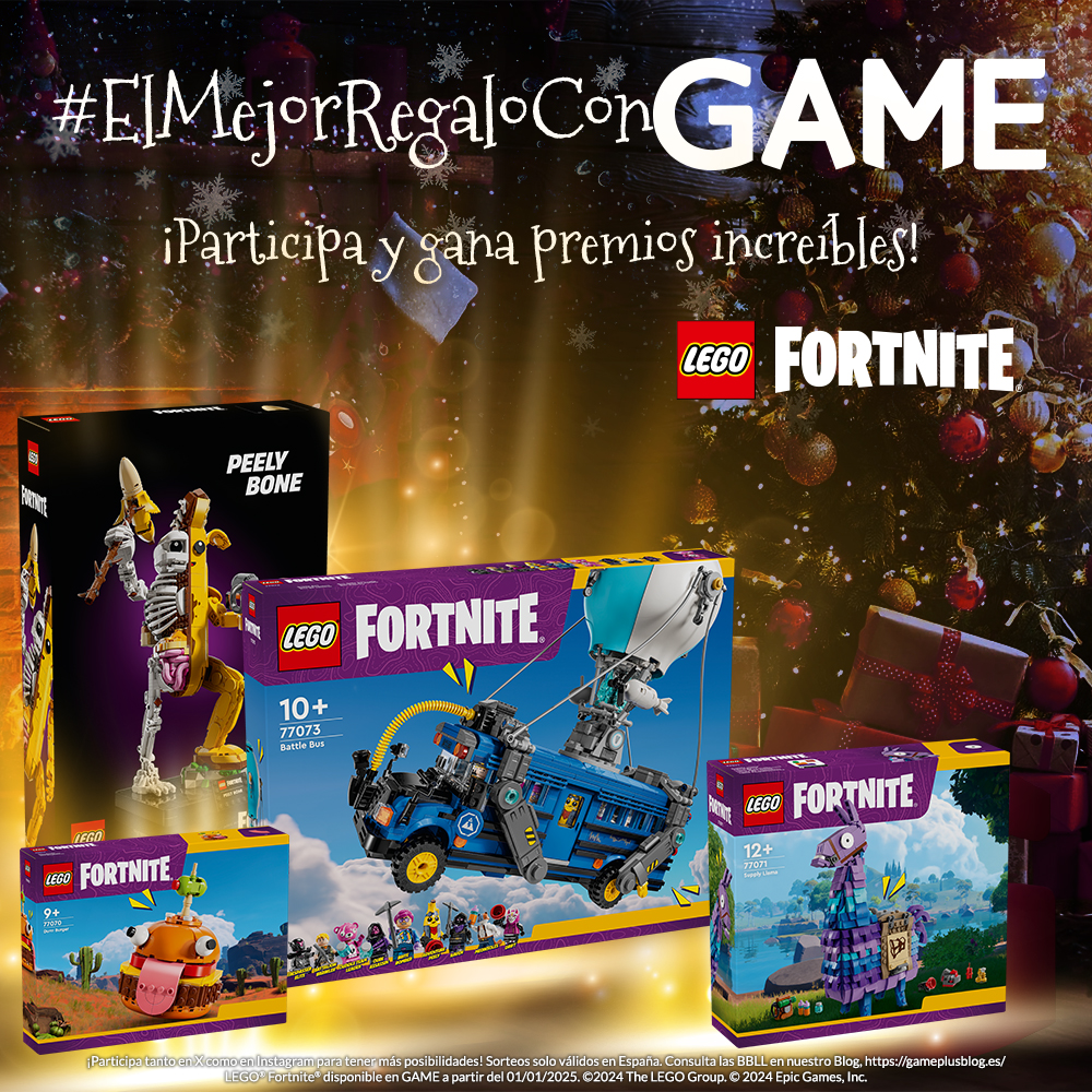 😍 ¡Alégrate la Navidad con este LOTAZO de #LEGOFortnite! 😍

🔄 REPOST + Síguenos.
📲 Responde con #ElMejorRegaloConGAMEyLEGO y cita a un AMIG@.
⏱️ Participa hasta el 29/12/2024 a las 23:59h.

👉 ¡Y participa también en nuestra cuenta de #Instagram para tener más posibilidades!